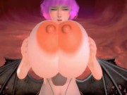 3D hentai female demon Super big tits