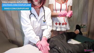YOU NEED TO EMPTY YOUR BALLS! Doctor and nurse make the patient cum.