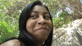 Hot girl with dark hard nipples messes with hard white cock