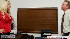 Superb blonde Jazy Berlin fuck in the office