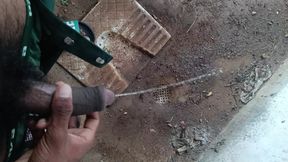 Hot desi boy pissing hard cock
