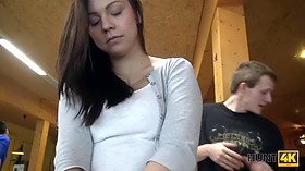 POV reality porn: Young Czech teen pays for information about her rich man's hard cock