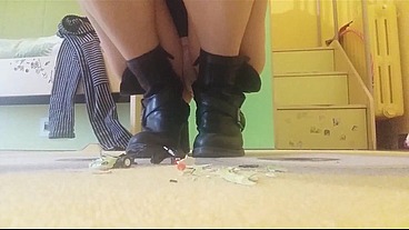 I will destroy these stupid toys under my boots