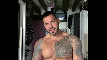 BBC Latino BearViktor rom is hot jerking off his monster cock