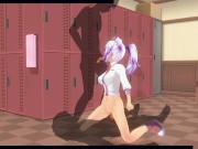 3D HENTAI Friends looked into my locker room and fucked hard (PART 2)