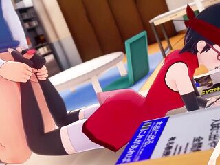 Sarada Footjob in Hokage Abode Boruto