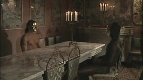 Behind the Mask, a White Man, a Black Man, and a Slut: Threesome with Anal and Wax Play