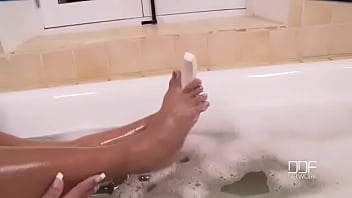 Soapy sole and tush tease!