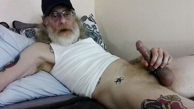 JerkinDad14 - Daddy's Big Greasy Dong Brings Him So Much Joy and Penis Pleasure includes Massive Cumshot