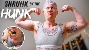 Shrunk by the Hunk! Tiny POV of cooking, eating, and flexing with your giant FtM gym buddy