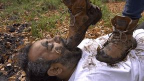 Loser swallows insane amount of mud off my boots (small version)