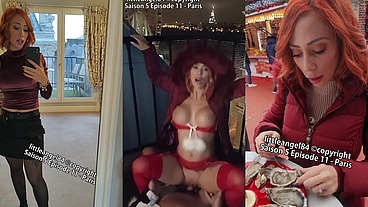 Littleangel84 - Mère Noël baisée devant la tour eiffel