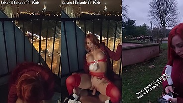 Littleangel84 - Mère Noël baisée devant la tour eiffel