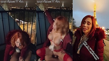 Littleangel84 - Mère Noël baisée devant la tour eiffel