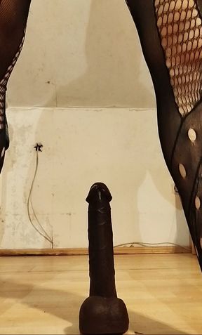 Hot Sissy fucks BBC Dildo