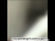 Pornmade in black nylon catsuit (clip)