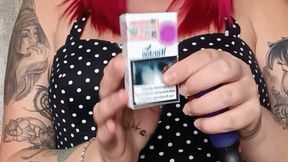 smoking Valeri pop foil balloons with cigarette