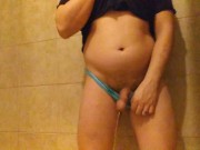 tgirl mesh panty piss desperation