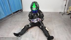 Girl Masturbates While Wearing Leather Motorcycle Suit