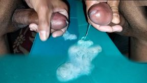 Thick Cumshot on Table Fucking Table