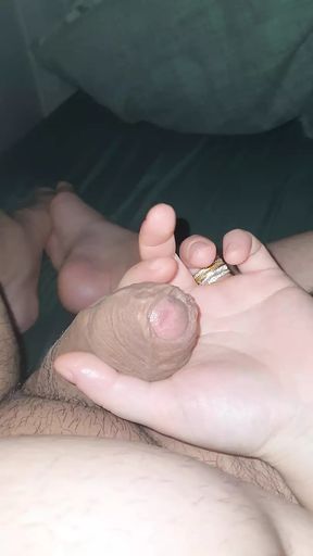 Lesbian step mom handjob for first time step son duck in erection