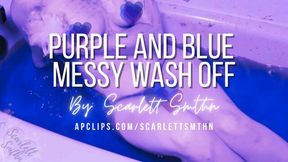 Purple And Blue Messy Wash Off
