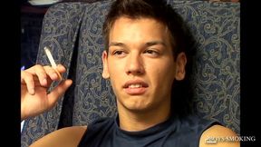 BoysSmoking: Latino Jordan Stroking His Boner While Chainsmoking In NYC