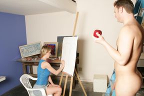 Anita Blue Paints A Cock - Then Fucks It