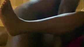 Curvy college babe gets big black dick in public sauna