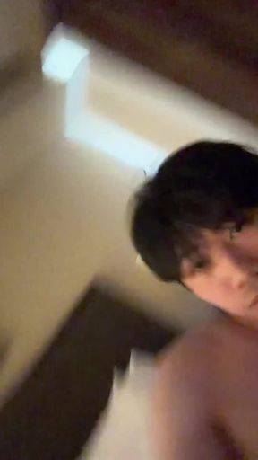 Cute teen amateur shows off her twinkling asian ass and spreads for