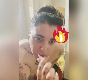 Brushing my teeth naked after taking a shower