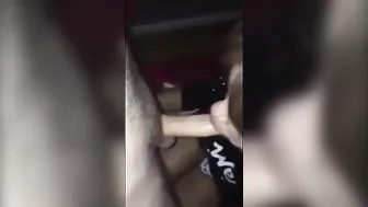 Amateur crossdresser gives deep blowjob and deepthroat