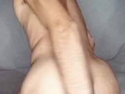 Huge Dildo, Cock Sucking, self Fisting & Jearking with my Balls in my Hole
