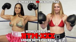 Jazmine Cruz vs McKenzie Mae Boxing - Loser Gets Fucked! HTM-XXX