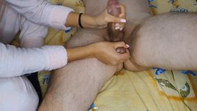 Sweet Stepsister Dominates with Deep URINE Insertion &mdash;  Giant Dildo Anal&#x1F44C; Sex &mdash;  Prostate Massage &mdash;  Fist Fucking and Cum Shot