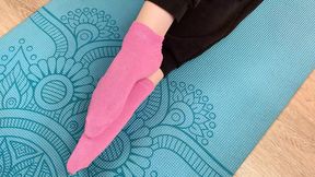 Intense socked fetish workout leaves trainer cum-soaked and addicted to foot worship!