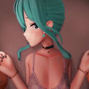 Hoshimachi Suisei Hentai Hololive Sex MMD 3D - MDDPasta - Clear Blue Color Edit Smixix