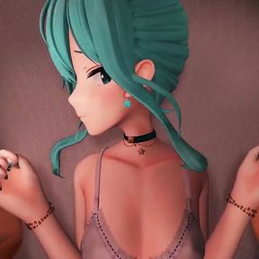 Hoshimachi Suisei Hentai Hololive Sex MMD 3D - MDDPasta - Clear Blue Color Edit Smixix