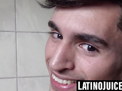 Slender Ross stuffs his mouth with a huge cock for quick cash