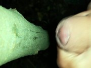 I added my cum on " cruising cum tree " ( close up cumshot )