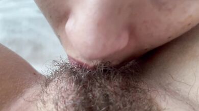 My little hairy clit is sucked POV