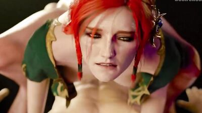 Ciri and Triss indulge in steamy hentai sex in Desire Reality video