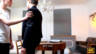 TUTOR4K. Happy guy finally achieved his ambition to fuck literature tutor