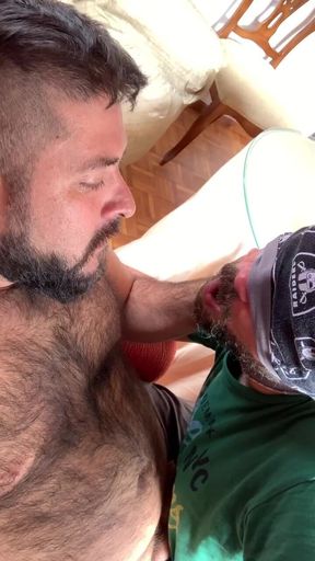 Bear Dominating His Cub