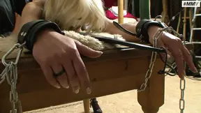 Blonde German slave takes raw beating in hardcore BDSM scene