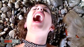 shy petite teen slut prisca gets wild fucking at the beach