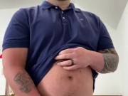 John Michaels strips, teases, with a gaping ass and pissing