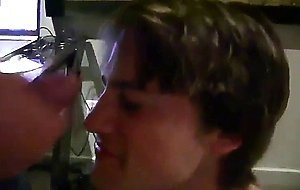 Twink doesn't like the cum I shoot in his mouth