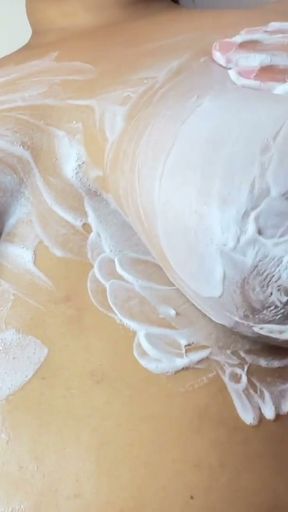 Neighbor Aunty Orgasms Many Times, When i give her Sensual Boobs Massage With Soap!   Clip 1