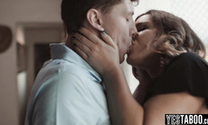 Stepmom watches as young stud pounds Natasha Nice's big tits and ass in front of stepson